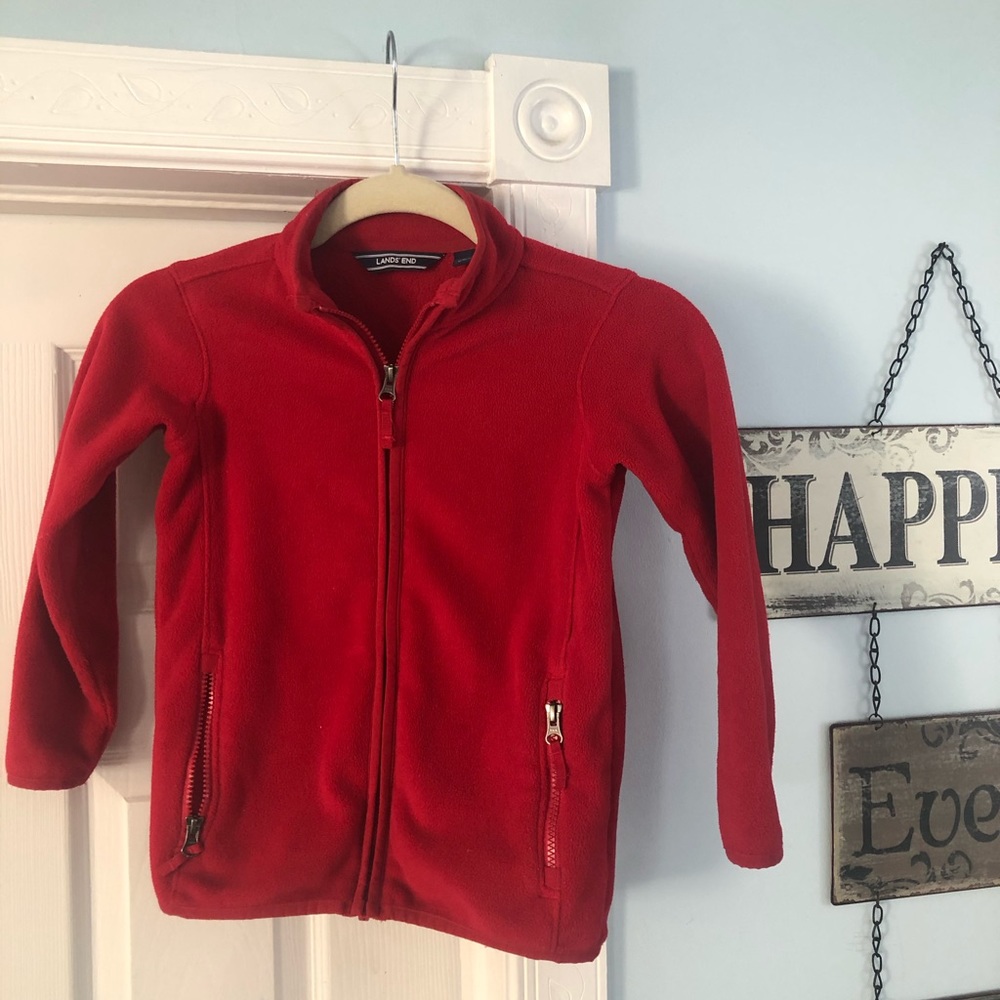 Kids Sz 4 Lands’ End Fleece zip up